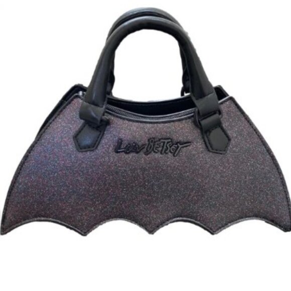 Luv Betsey Betsey Johnson Glittery Sparkle Bat Crossbody Handbag🆕⌚📦🏃💨🚚 - Picture 7 of 16